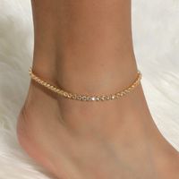Silver Color Rhinestone Chain Adjustable Anklet Wholesale Nihaojewelry sku image 2