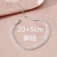 Silver Color Rhinestone Chain Adjustable Anklet Wholesale Nihaojewelry main image 9