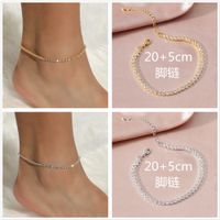 Silver Color Rhinestone Chain Adjustable Anklet Wholesale Nihaojewelry main image 8