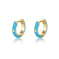 Boucles D&#39;oreilles Simples En Zircon De Couleur Unie En Gros Bijoux Nihaojewelry sku image 10
