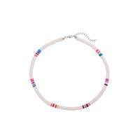 Fashion Casual Style Colored Soft Ceramic Choker Necklace Fashion 6mm Disc Necklace Wholesale Nihaojewelry sku image 12