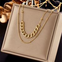 Fashion Geometric Titanium Steel Plating Layered Necklaces sku image 1