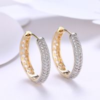 Fashion Geometric Rhinestone Inlay Zircon Women's Earrings 1 Pair main image 1