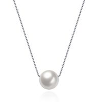 Simple Style Geometric Sterling Silver Plating Artificial Pearls Necklace 1 Piece sku image 1