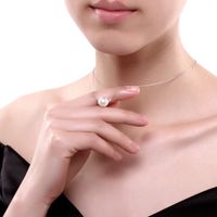 Simple Style Geometric Sterling Silver Plating Artificial Pearls Necklace 1 Piece main image 5