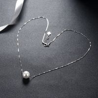 Simple Style Geometric Sterling Silver Plating Artificial Pearls Necklace 1 Piece main image 4