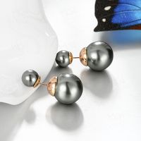 Mode Géométrique Alliage Placage Perles Artificielles Femmes Boucles D'oreilles 1 Paire main image 4