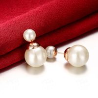 Mode Géométrique Alliage Placage Perles Artificielles Femmes Boucles D'oreilles 1 Paire sku image 1
