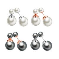 Fashion Geometric Alloy Plating Artificial Pearls Women's Ear Studs 1 Pair main image 2