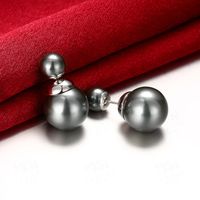 Mode Géométrique Alliage Placage Perles Artificielles Femmes Boucles D'oreilles 1 Paire sku image 4