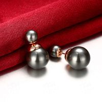 Fashion Geometric Alloy Plating Artificial Pearls Women's Ear Studs 1 Pair sku image 3
