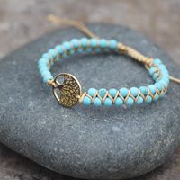 Bohemian Tree Turquoise Metal Braid Bracelets sku image 2