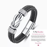 1 Piece Fashion Letter Pu Leather Alloy Men's Bracelets sku image 3