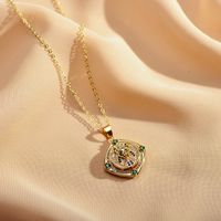 Casual Solid Color Copper Plating Inlay Zircon Gold Plated Necklace main image 6