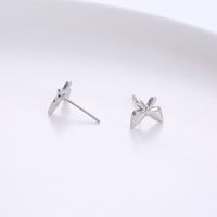 Sweet Butterfly Stainless Steel Plating Ear Studs 1 Pair main image 2