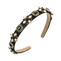 Vacation Geometric Cloth Inlay Rhinestones Glass Hair Band 1 Piece main image 2