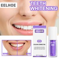 Eelhoe V34 Dentifrice Dents De Réparation De Réparation De Nettoyage Orales Violet Orange Dentifrice Éblouissant Blanc Enlever Les Taches Des Dents main image 4