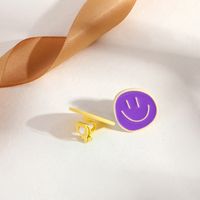 Fashion Round Heart Shape Flower Brass Inlay Artificial Pearls Rhinestones Opal Ear Clips 1 Pair sku image 24