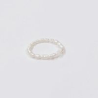 Fashion Round Pearl Copper Plating Rings 1 Piece sku image 1