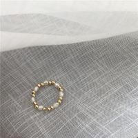 Fashion Round Pearl Copper Plating Rings 1 Piece sku image 2