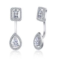 Fashion Water Droplets Copper Plating Inlay Zircon Women's Rings Earrings Necklace sku image 4