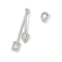 Mode Les Gouttelettes D'eau Le Cuivre Placage Incruster Zircon Femmes Anneaux Des Boucles D'oreilles Collier sku image 5