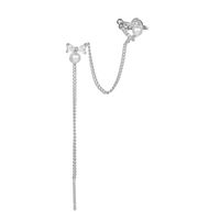 Lady Heart Shape Brass Earrings Tassel Copper Earrings sku image 3
