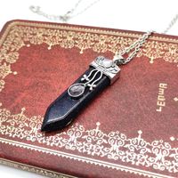 Fashion Water Droplets Copper Plating Natural Stone Pendant Necklace 1 Piece sku image 4
