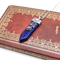 Fashion Water Droplets Copper Plating Natural Stone Pendant Necklace 1 Piece main image 3