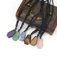 Ethnic Style Water Droplets Natural Stone Crystal Agate Pendant Necklace 1 Piece main image 1