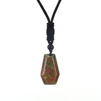 Ethnic Style Water Droplets Natural Stone Crystal Agate Pendant Necklace 1 Piece sku image 1