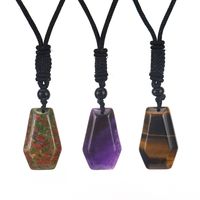Ethnic Style Water Droplets Natural Stone Crystal Agate Pendant Necklace 1 Piece main image 5