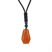 Ethnic Style Water Droplets Natural Stone Crystal Agate Pendant Necklace 1 Piece sku image 12