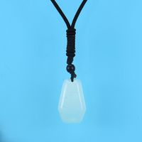 Ethnic Style Water Droplets Natural Stone Crystal Agate Pendant Necklace 1 Piece sku image 9