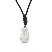 Ethnic Style Water Droplets Natural Stone Crystal Agate Pendant Necklace 1 Piece sku image 2