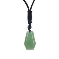 Ethnic Style Water Droplets Natural Stone Crystal Agate Pendant Necklace 1 Piece sku image 5