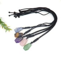 Ethnic Style Water Droplets Natural Stone Crystal Agate Pendant Necklace 1 Piece main image 2