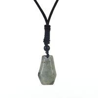 Ethnic Style Water Droplets Natural Stone Crystal Agate Pendant Necklace 1 Piece sku image 3