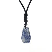 Ethnic Style Water Droplets Natural Stone Crystal Agate Pendant Necklace 1 Piece sku image 6