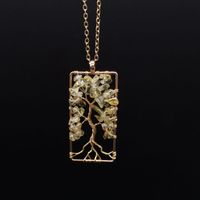 Ethnic Style Tree Crystal Plating Pendant Necklace 1 Piece sku image 5