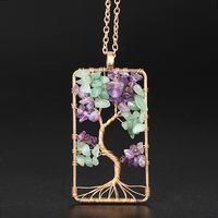 Ethnic Style Tree Crystal Plating Pendant Necklace 1 Piece sku image 2