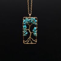 Ethnic Style Tree Crystal Plating Pendant Necklace 1 Piece sku image 8