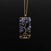 Ethnic Style Tree Crystal Plating Pendant Necklace 1 Piece sku image 4