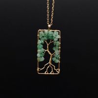Ethnic Style Tree Crystal Plating Pendant Necklace 1 Piece sku image 1