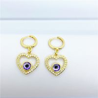 Mode Auge Kupfer Gesichtszüge/ausdruck Auge Diamant Opal Ohrringe sku image 3