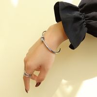 Fashion Knot Titanium Steel Bangle 1 Piece sku image 1