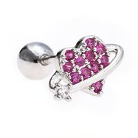 Classic Love Ear Bone Ear Studs Pink Girl Screw Ball Piercing Earring sku image 24