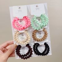 Fashion Solid Color Rubber Band Pleated Headwear 1 Pair main image 6