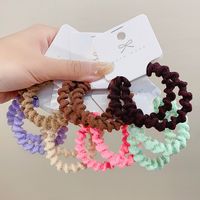 Fashion Solid Color Rubber Band Pleated Headwear 1 Pair main image 3