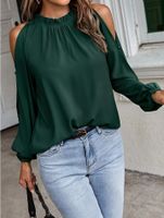 Women's Blouse Long Sleeve Blouses Patchwork Classic Style Solid Color main image 2